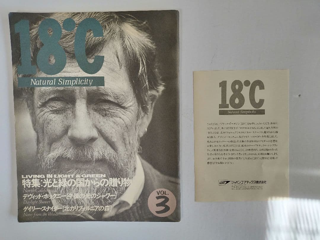 18℃ vol.3 1988.9 デヴィット・ホックニー 36年前