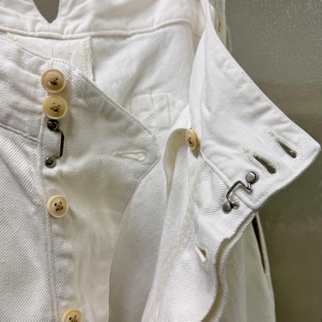 Nigel Cabourn ワークパンツリペアフィニッシュ-ヘンプデニム34白