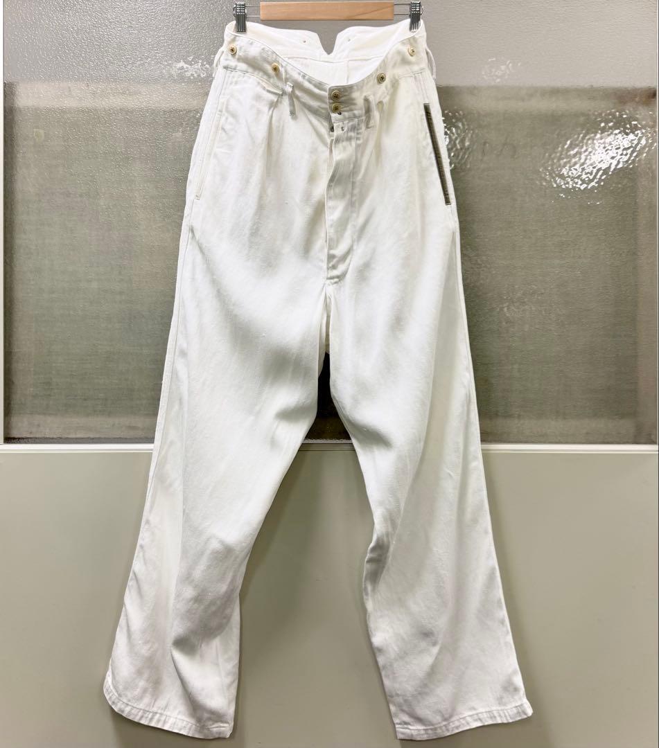 Nigel Cabourn ワークパンツリペアフィニッシュ-ヘンプデニム34白
