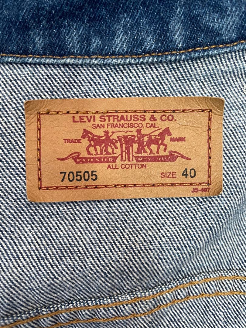 【95年製】リーバイス 70505 デニムジャケット 香港製 サイズ40 4th