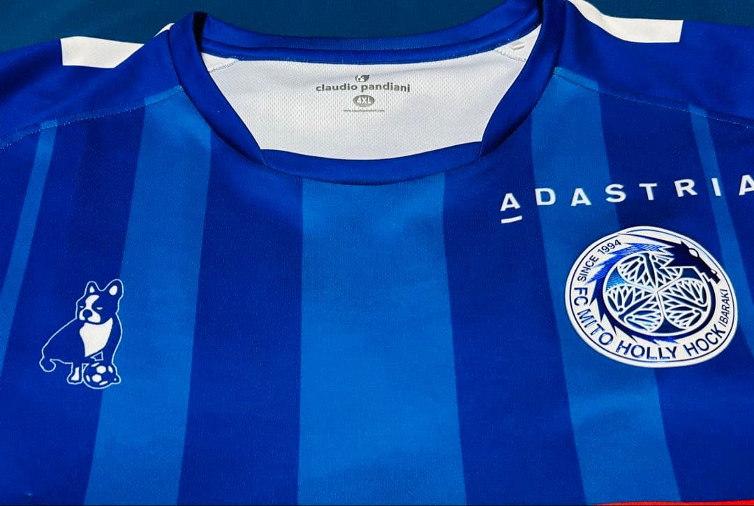 水戸ホーリーホック　ユニホーム　ADASTRIA サッカー応援ユニフォーム 青