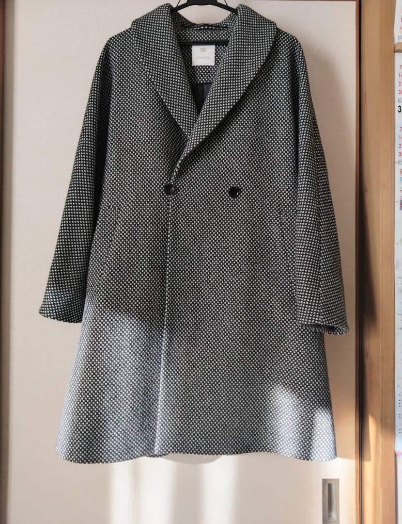 AMACA アクアドロップショールカラーコート【未使用級美品】