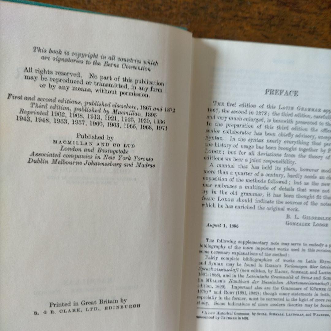 Gildersleev’s Latin Grammar 3rd Edition