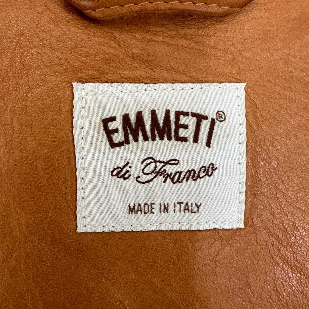 【EMMETI】エンメティ 50 L ラムレザージャケット セミダブル ブラウン
