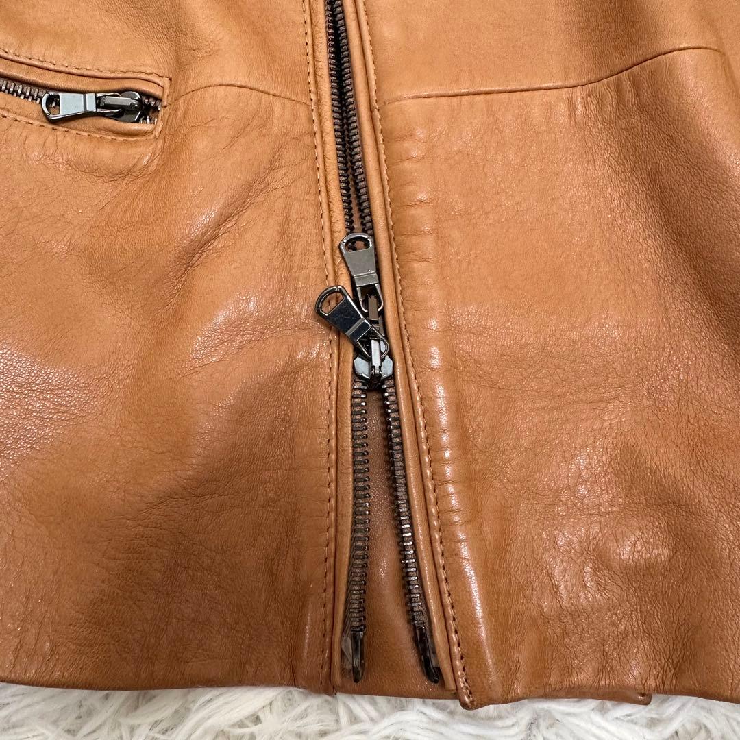 【EMMETI】エンメティ 50 L ラムレザージャケット セミダブル ブラウン