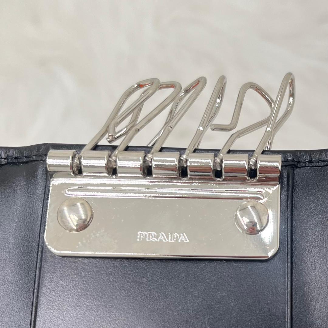 未使用級✨PRADAプラダ サフィアーノ キーケース　ブラック
