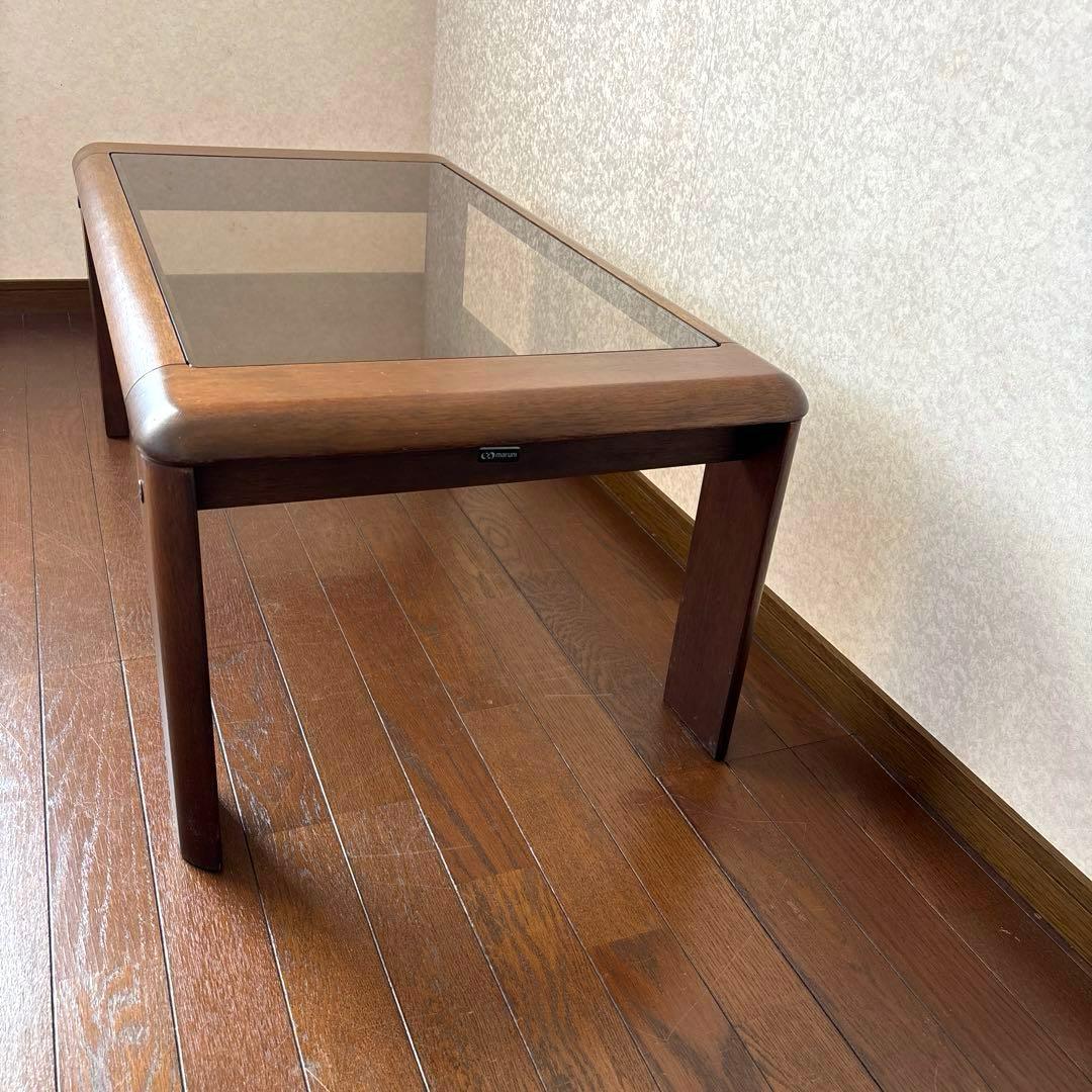 【良品】maruni センターテーブル ガラステーブル ローテーブル