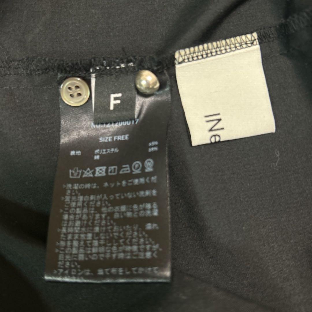 【美品】INella イネラ フォルムギャザースリーブ ブラウス ブラック F