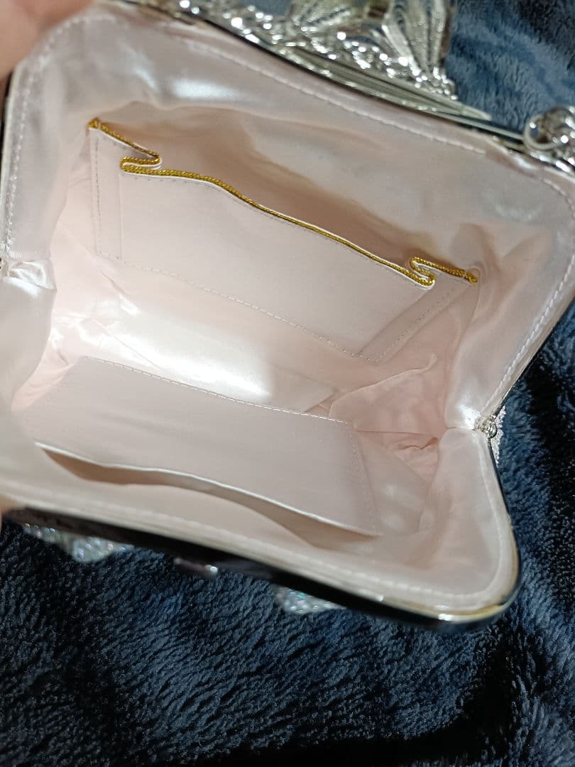 希少　貴重　美品　ビーズバッグ　がま口　和装　着物　和装小物　貝殻