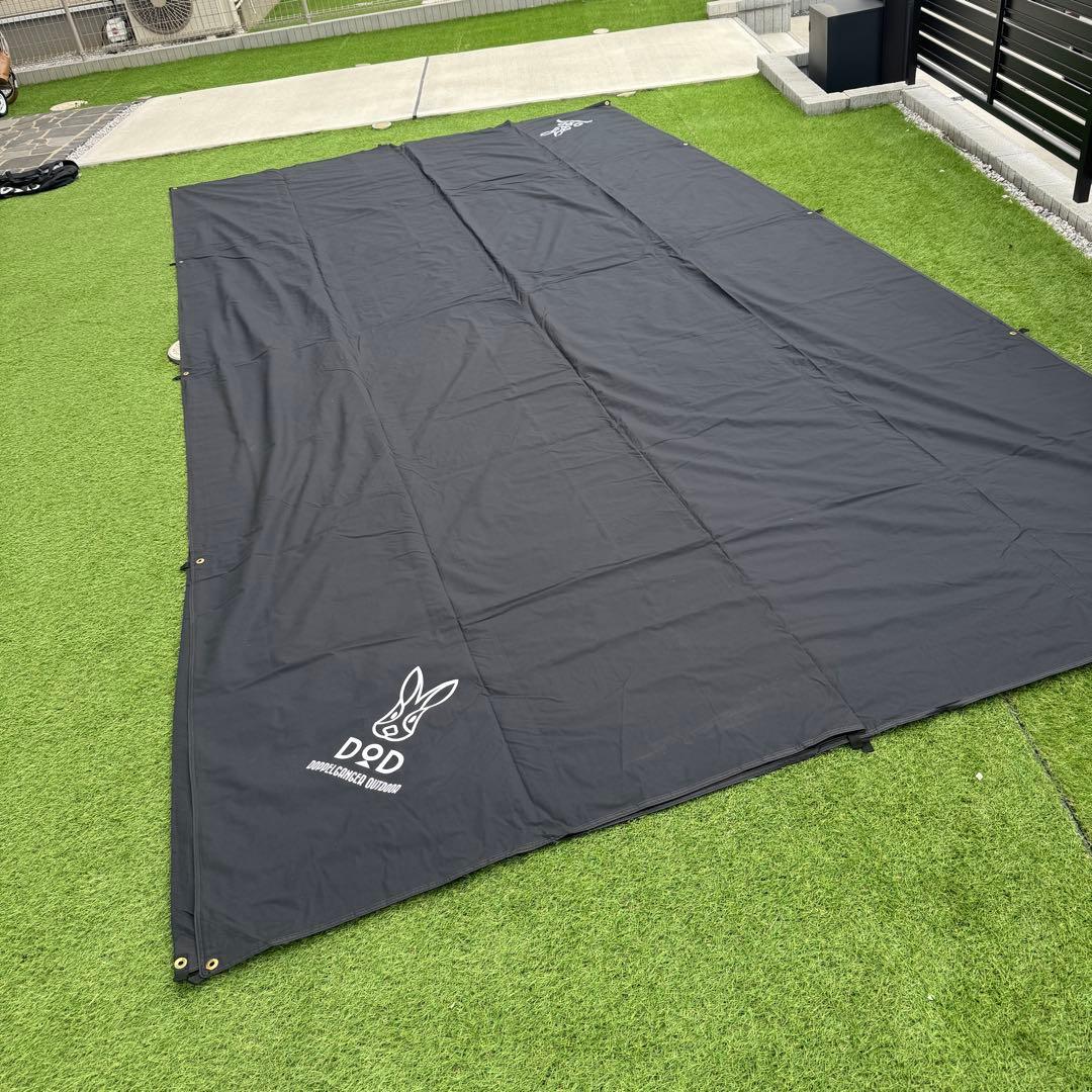 美品 DOD チーズタープ TC ブラック 5×5m 大型タープ