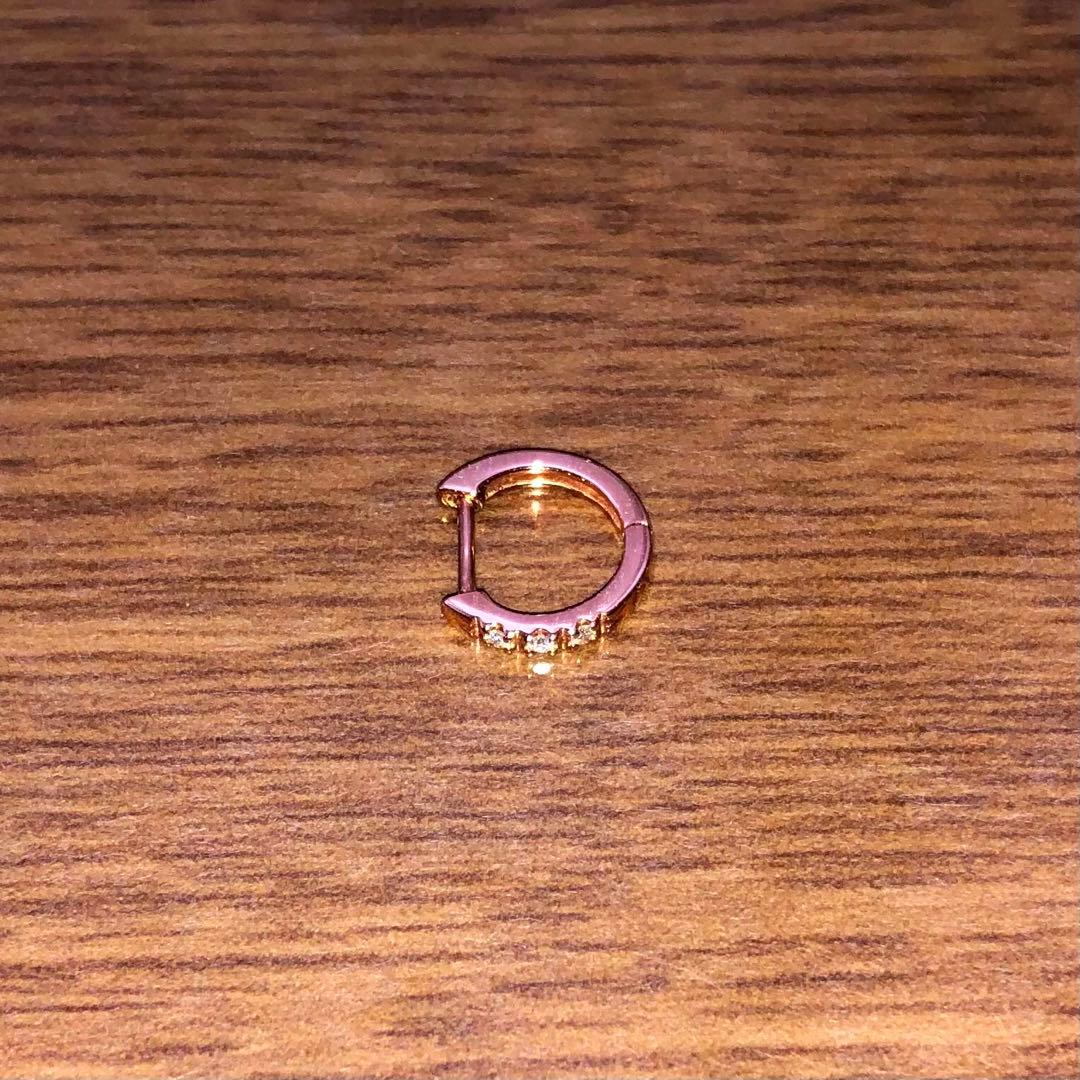 (片耳)ジュエリーツツミ K10ピンクゴールドダイヤモンドピアス