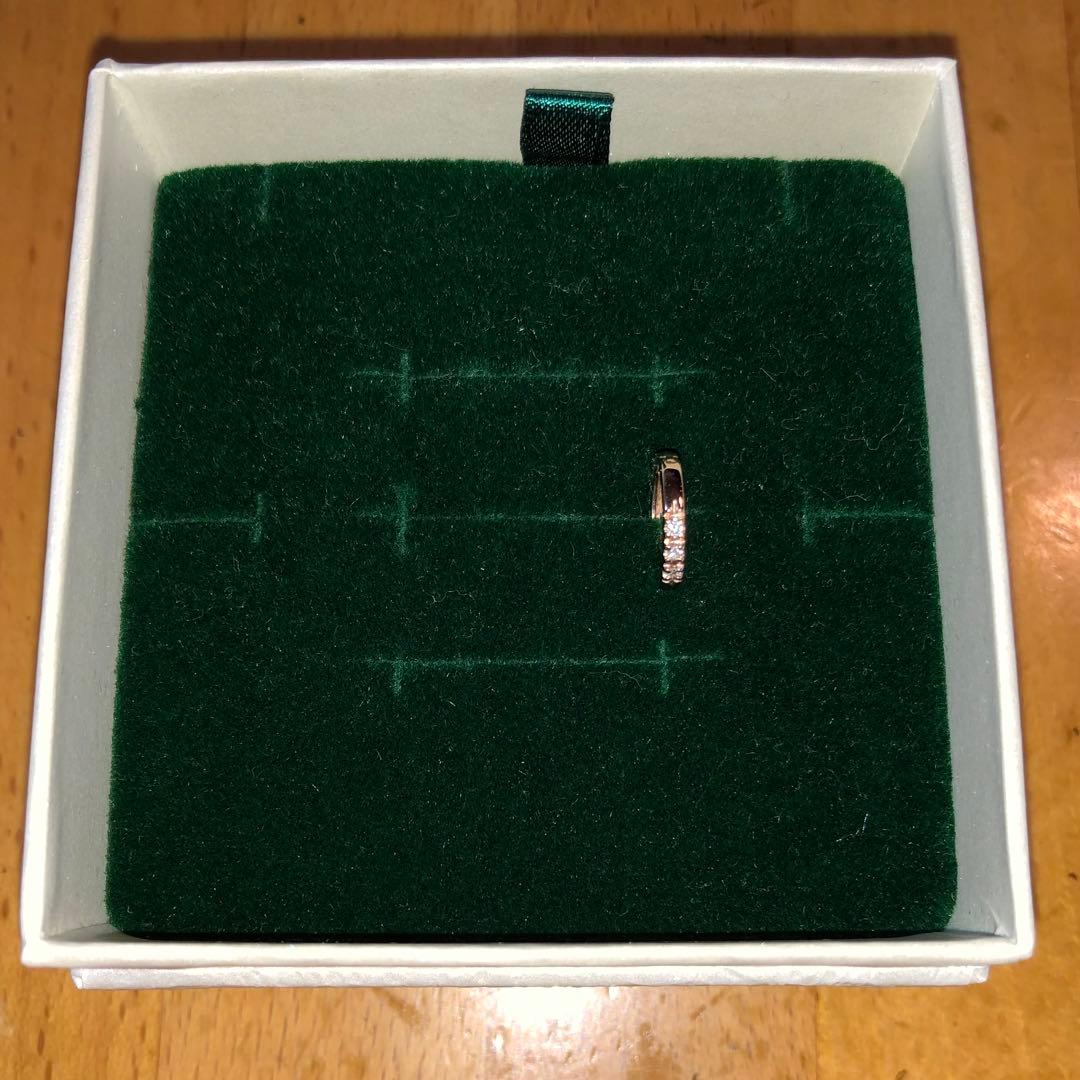 (片耳)ジュエリーツツミ K10ピンクゴールドダイヤモンドピアス