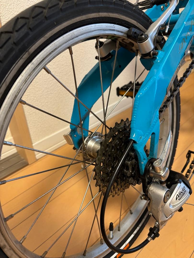 PEUGEOT 折りたたみ自転車 青