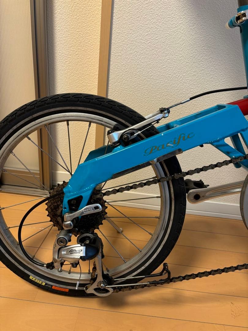 PEUGEOT 折りたたみ自転車 青