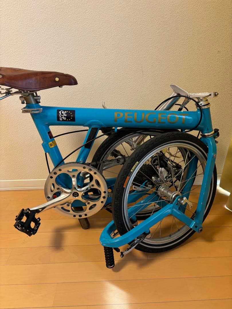 PEUGEOT 折りたたみ自転車 青