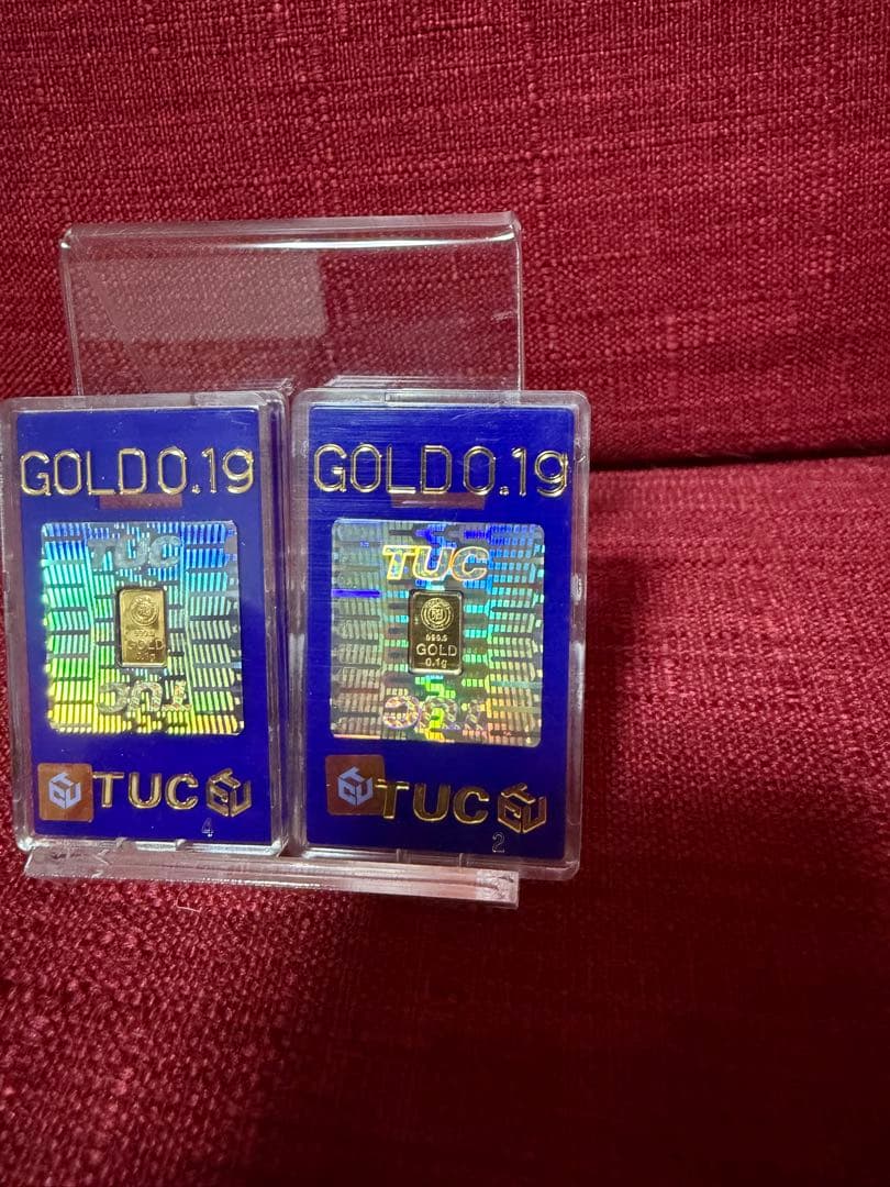 2個セット⭐︎TUC 0.2g 純金　インゴット