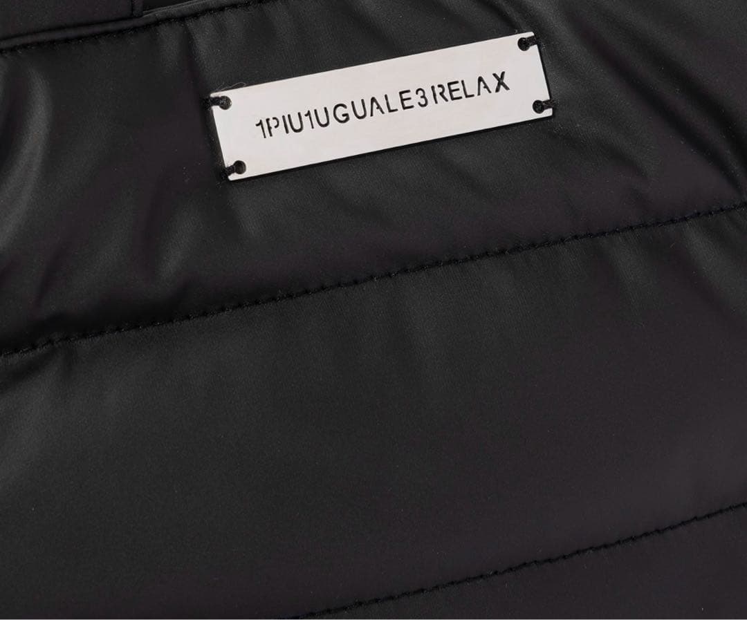 1PIU1UGUALE3 RELAXシルバーロゴプレートミニトートバッグ