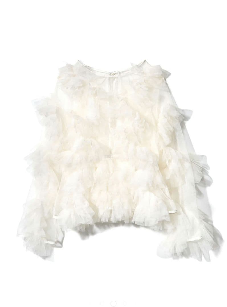 トップス tulle veil tops