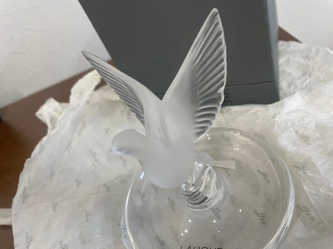 LALIQUE 鳩　リングトレイ　置物　小物入れ