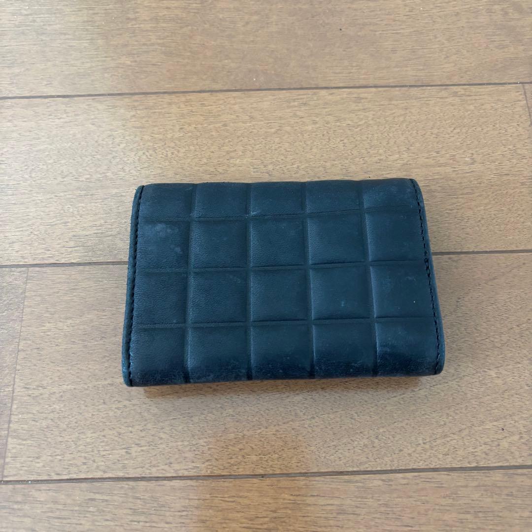 CHANEL シャネル　レザー　チョコバー　6連キーケース　ブラック