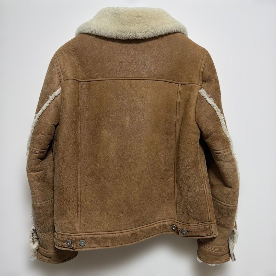 DIESEL 羊革　100% ボアムートン襟　Gジャン　ジャケットサイズ44