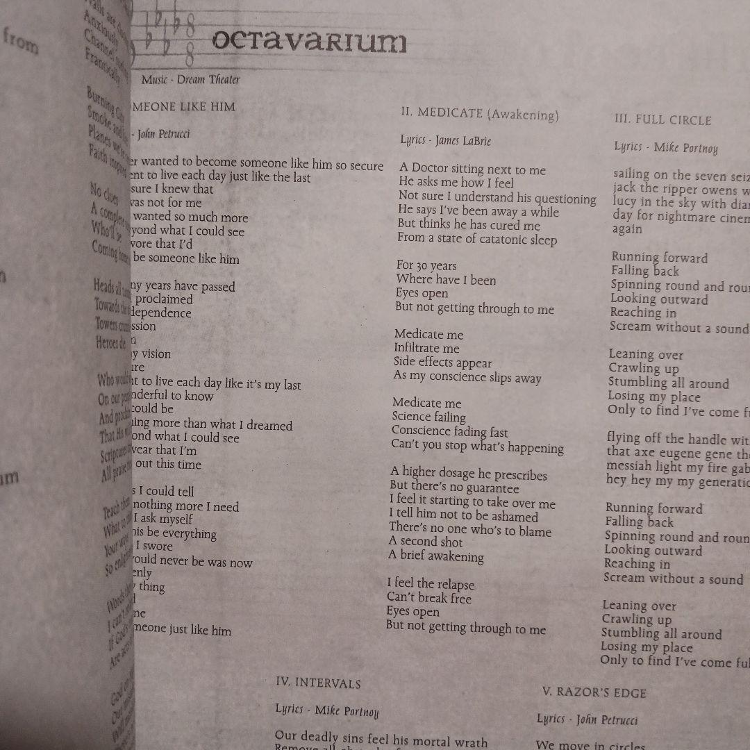 輸入楽譜 DREAM THEATER OCTAVARIUM ギタータブ譜集