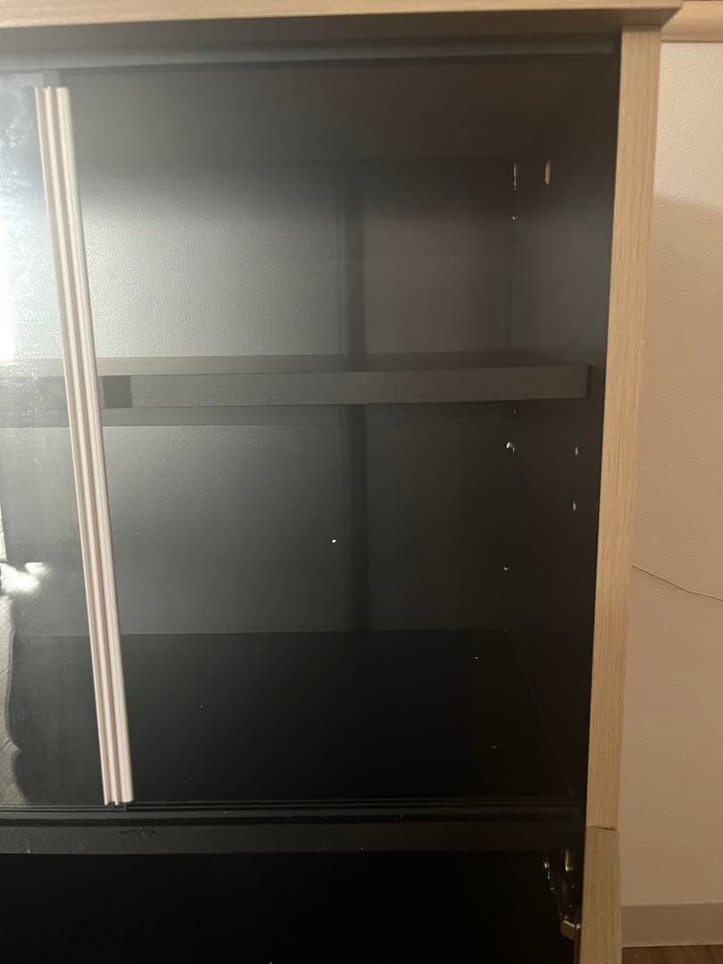 ミニ食器棚 高さ90cm キッチン収納 間仕切り収納 ロータイプ キャビネット