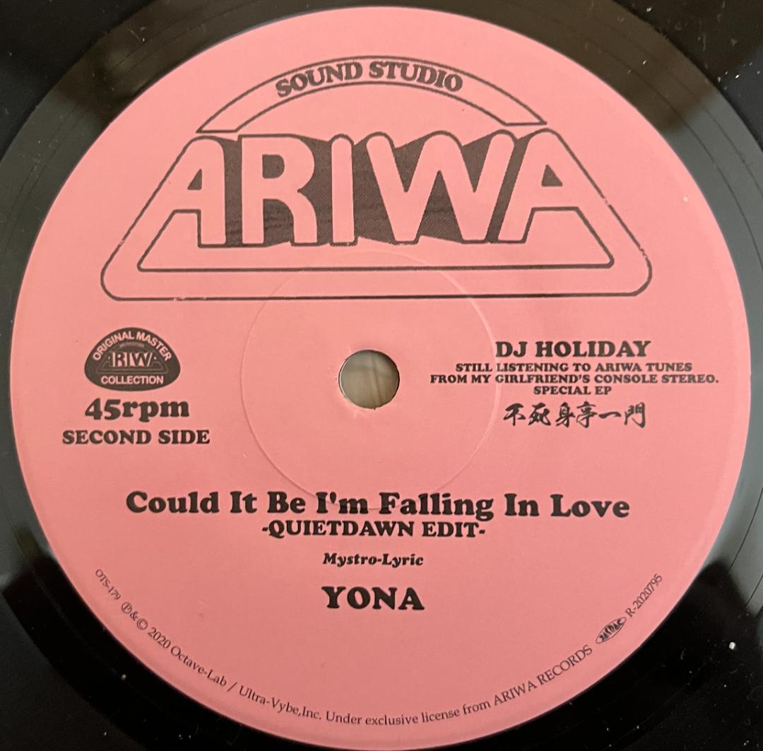 DJ HOLIDAY 7インチレコード ARIWA