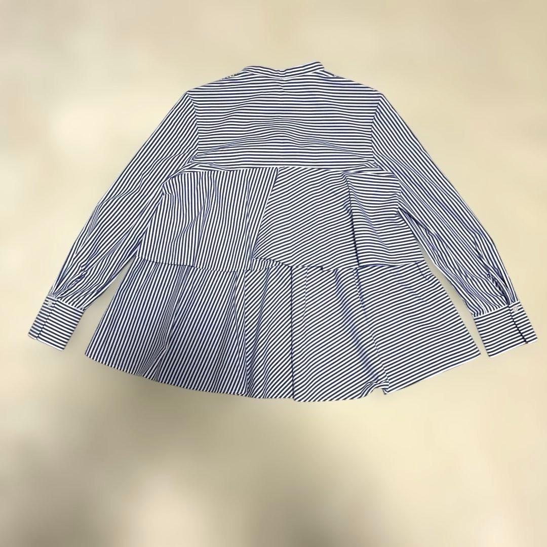 【極美品】PLSTプラステ ティアード ブラウス ストライプ S M相当 完売品