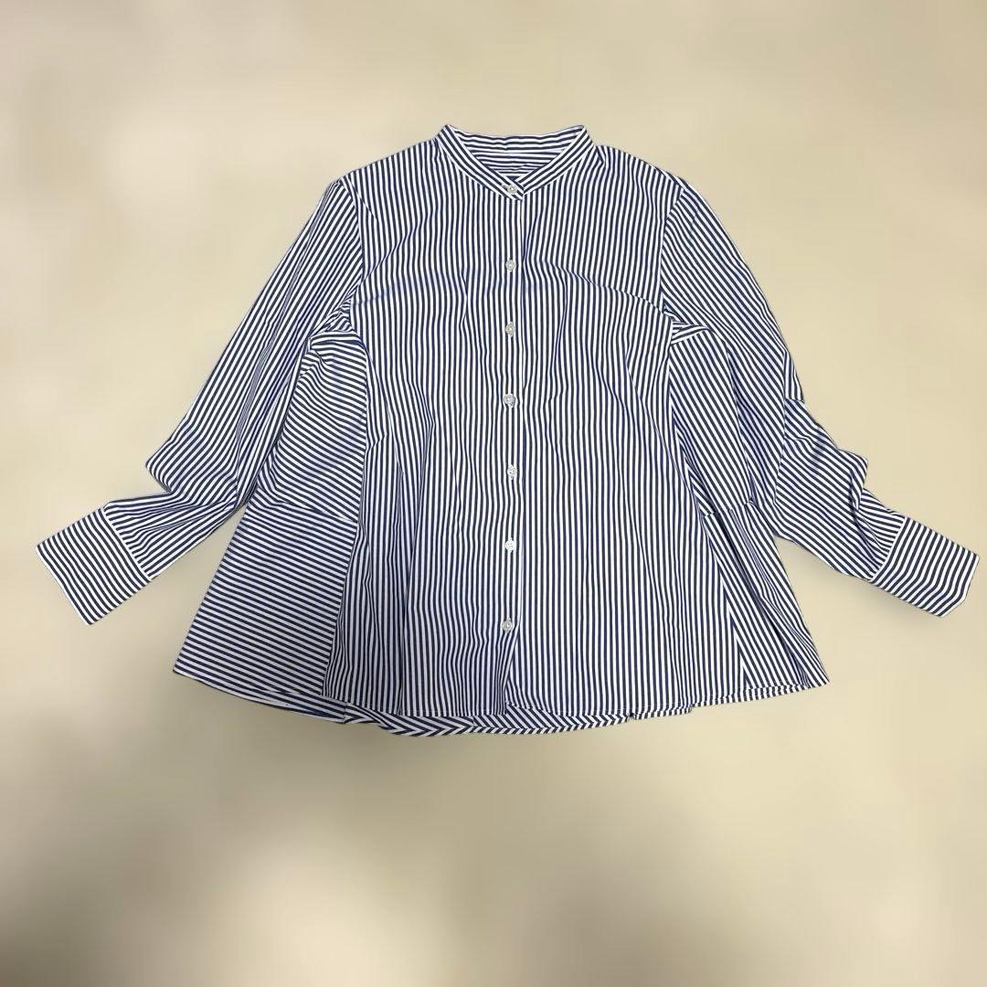 【極美品】PLSTプラステ ティアード ブラウス ストライプ S M相当 完売品