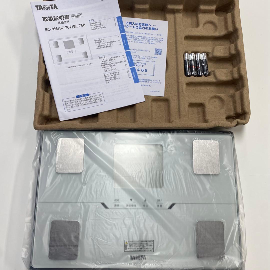 タニタTanita体組成計 スマホ連動 ヘルスメーター BC-768 ホワイト