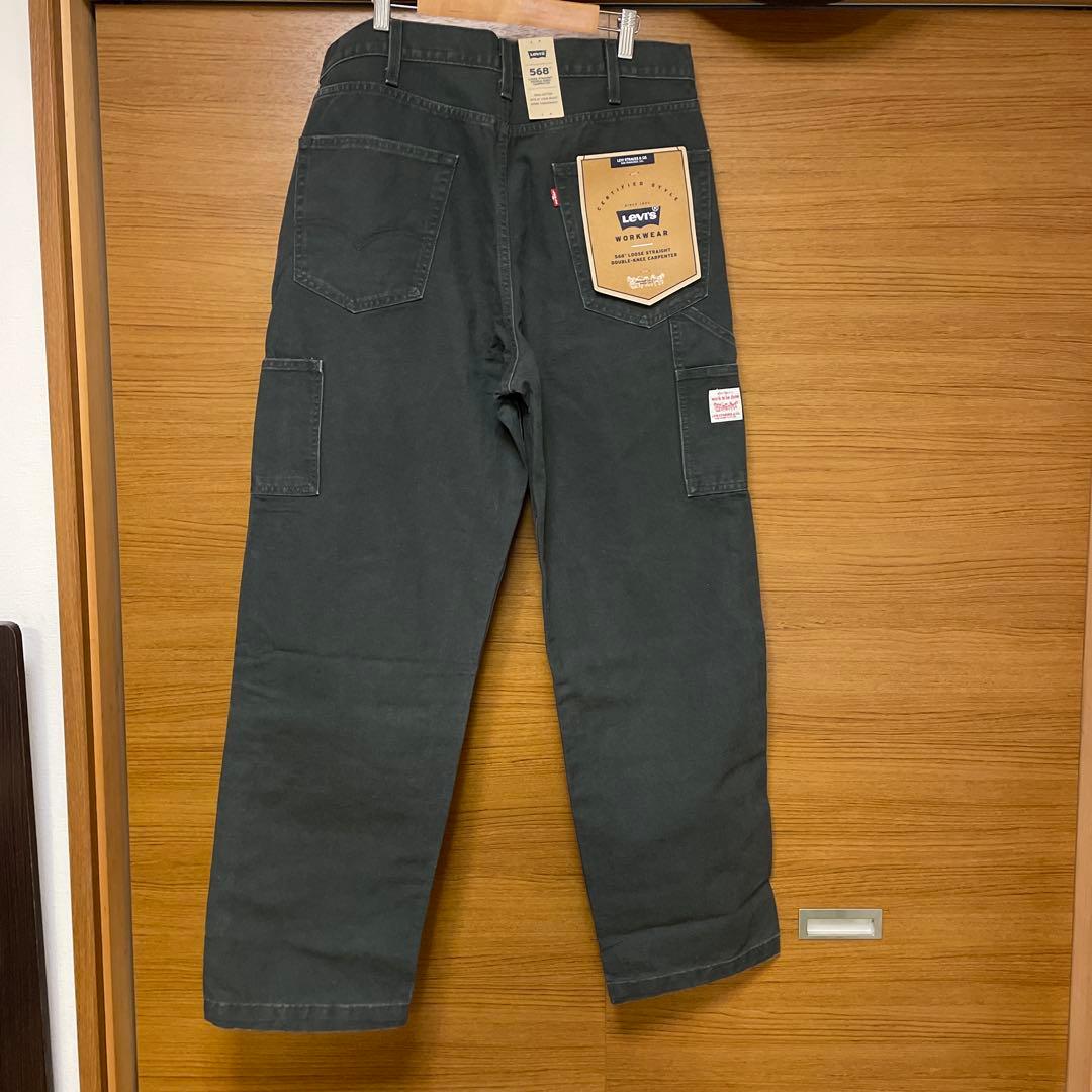 Levi's 568 ルーズストレート ダブルニー　Cグリーン　W34 ②