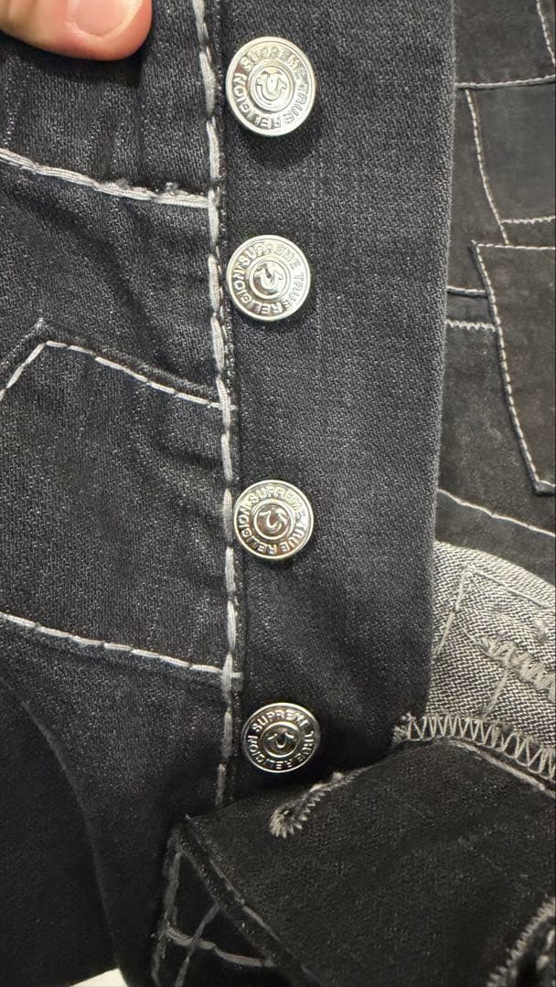 Supreme/True Religion パッチワークカーゴパンツ
