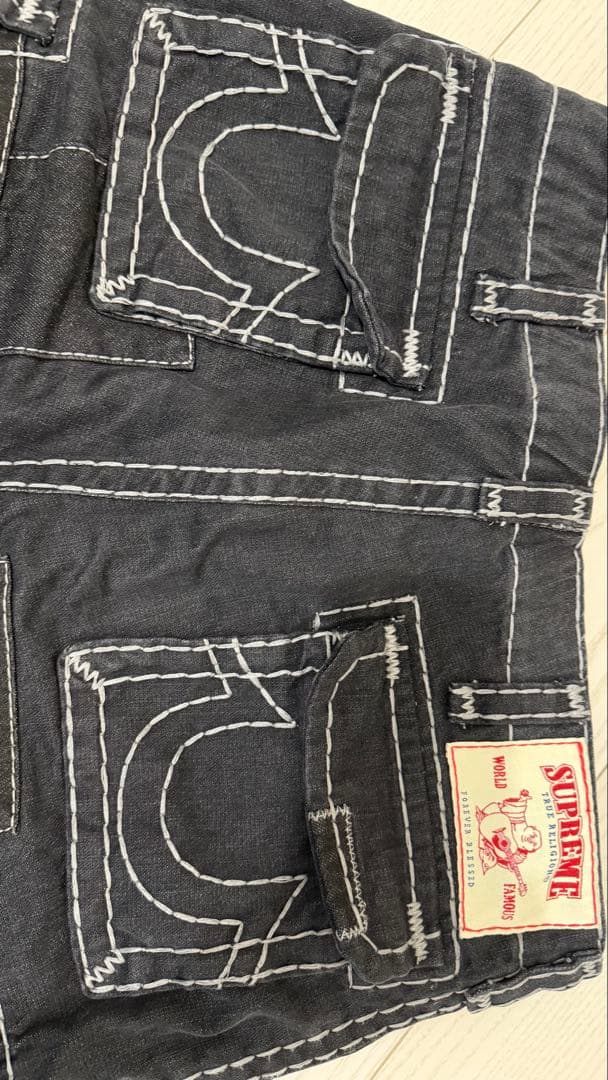 Supreme/True Religion パッチワークカーゴパンツ