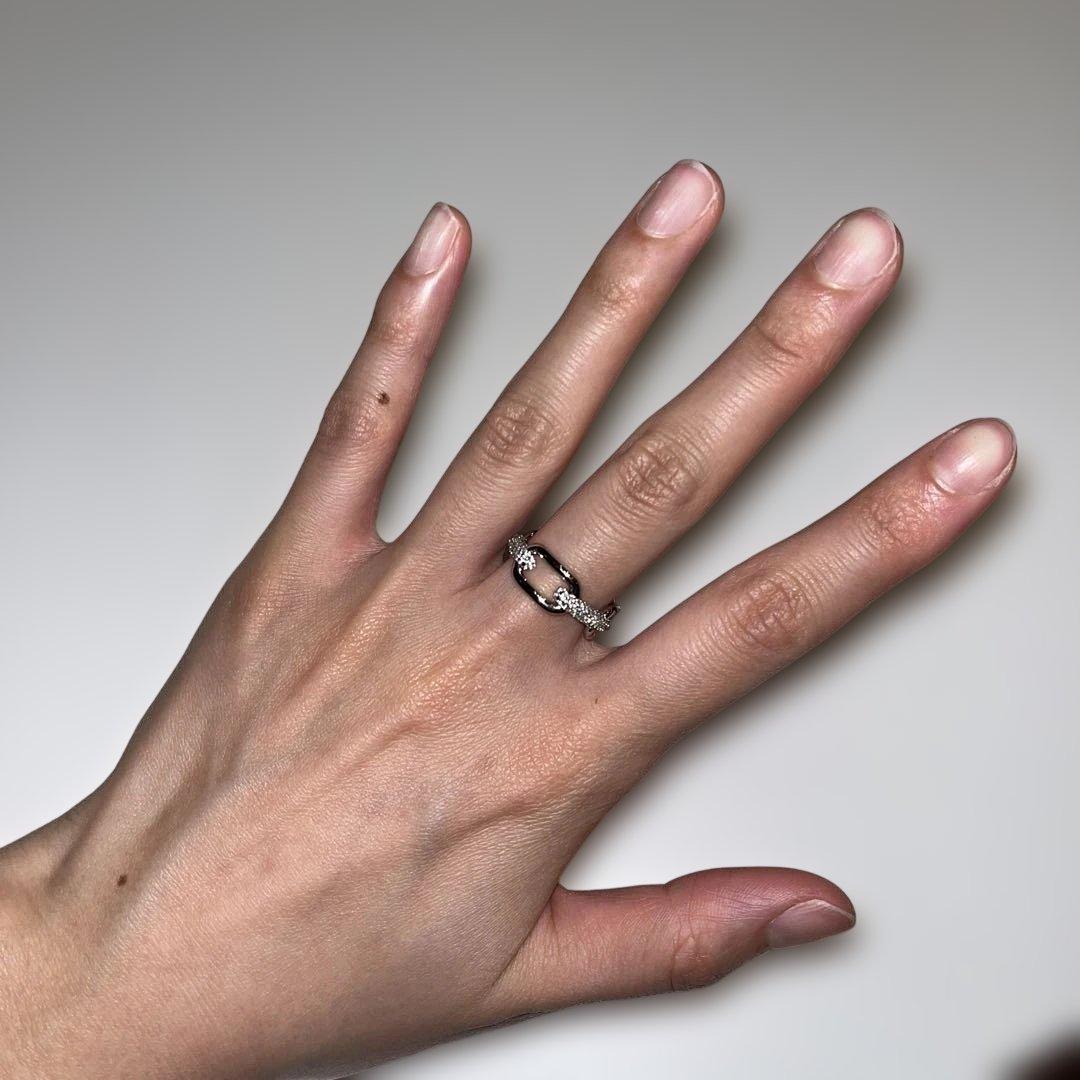 【ほぼ新品】ダニエル ウェリントンCRYSTAL LINK RING シルバー
