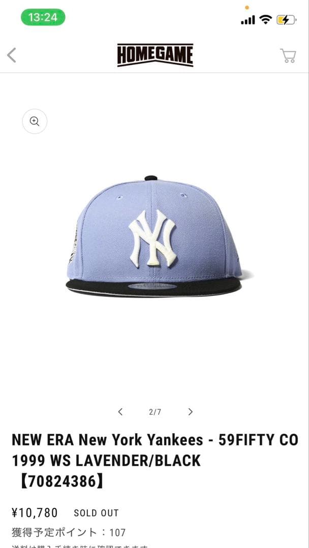 New York Yankees 59FIFTY 1999 WS キャップ