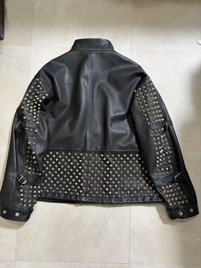 blackmeans×FLAGSTUFF スタッズ付きレザージャケット