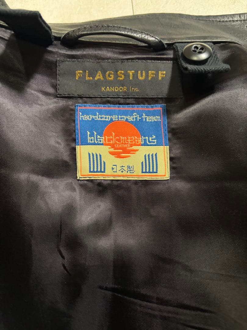 blackmeans×FLAGSTUFF スタッズ付きレザージャケット