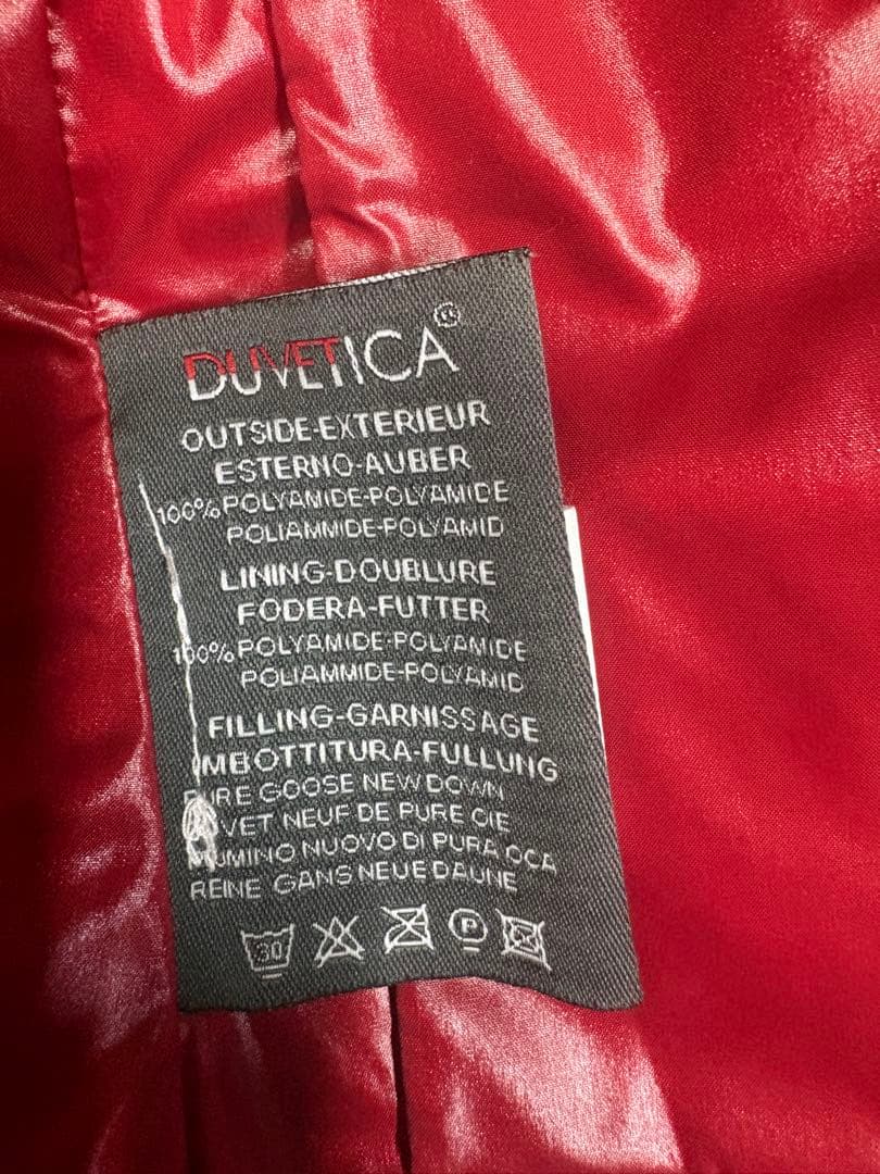 に*き様 DUVETICA ダウンベスト レッド Y2K ファー脱着可能