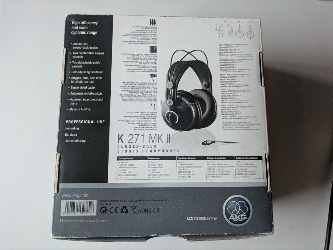 AKG K271 MKII　モニターヘッドホン　密閉型