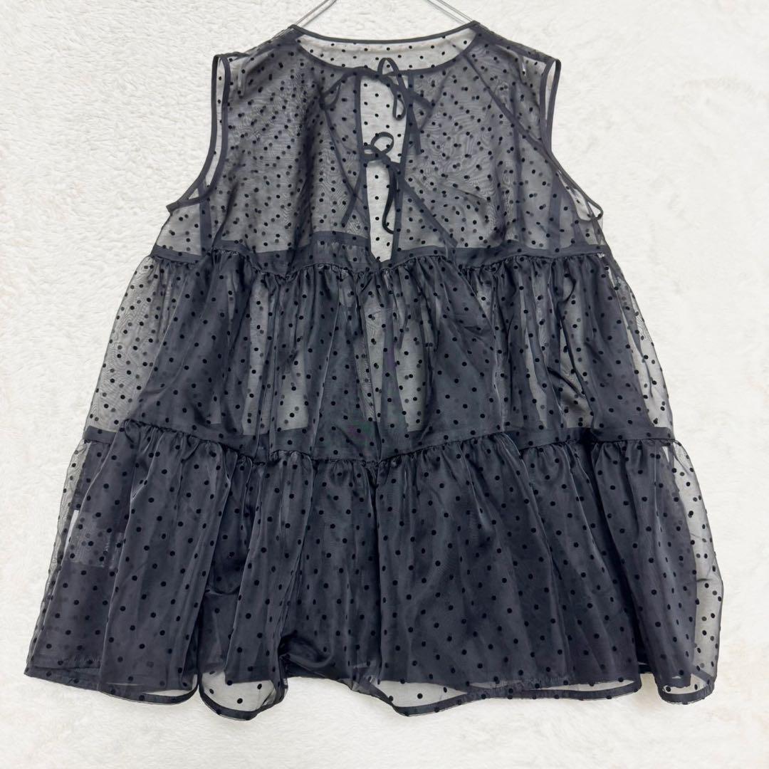 24SS✨ yori ヨリ ドットフロッキーティアードジレ フレア 完売品