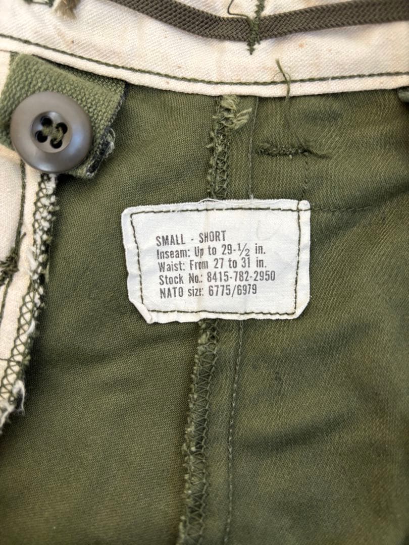 カーゴパンツ M65実物 m-65 small ショート アメリカ軍 ミリタリー