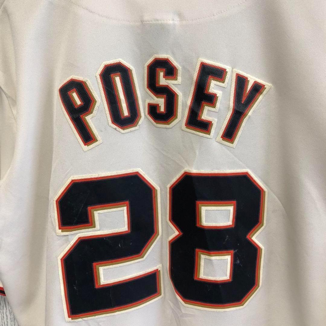 MLB マジェスティック　半袖　ゲームシャツ　メジャー　刺繍ロゴ　ジャイアンツ