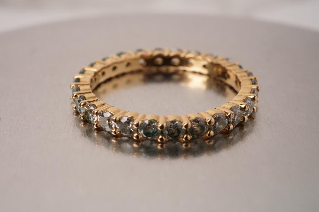 SWAROVSKI スワロフスキー リング58 ゴールド クリアストーン一面装飾