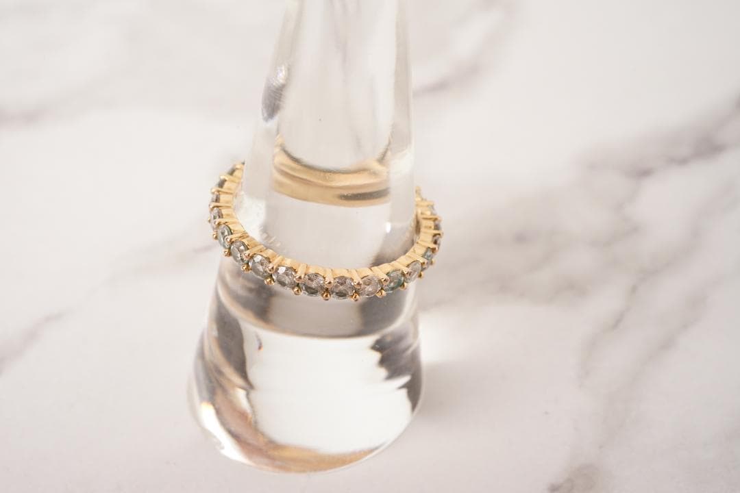 SWAROVSKI スワロフスキー リング58 ゴールド クリアストーン一面装飾