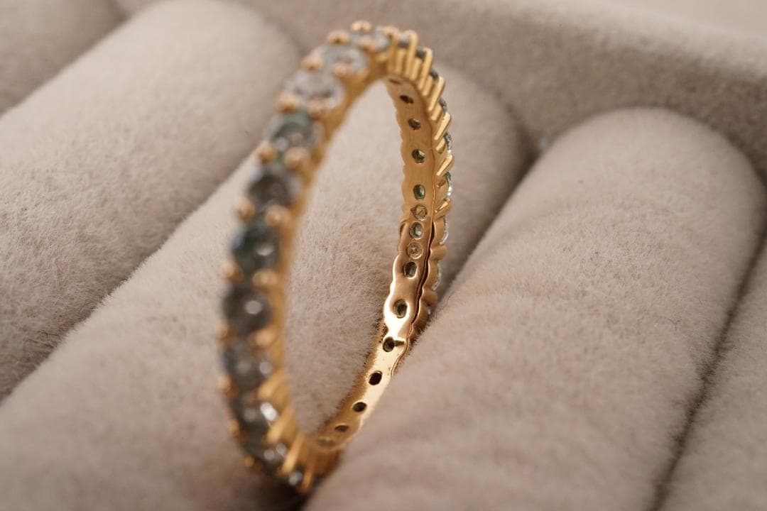 SWAROVSKI スワロフスキー リング58 ゴールド クリアストーン一面装飾
