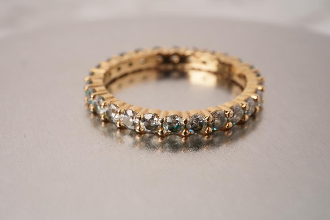 SWAROVSKI スワロフスキー リング58 ゴールド クリアストーン一面装飾