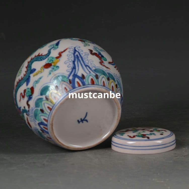 斗彩龍鳳紋紅胎天字壺茶壺 景徳鎮 陶磁器 装飾品 現代工芸品 美術品 置物