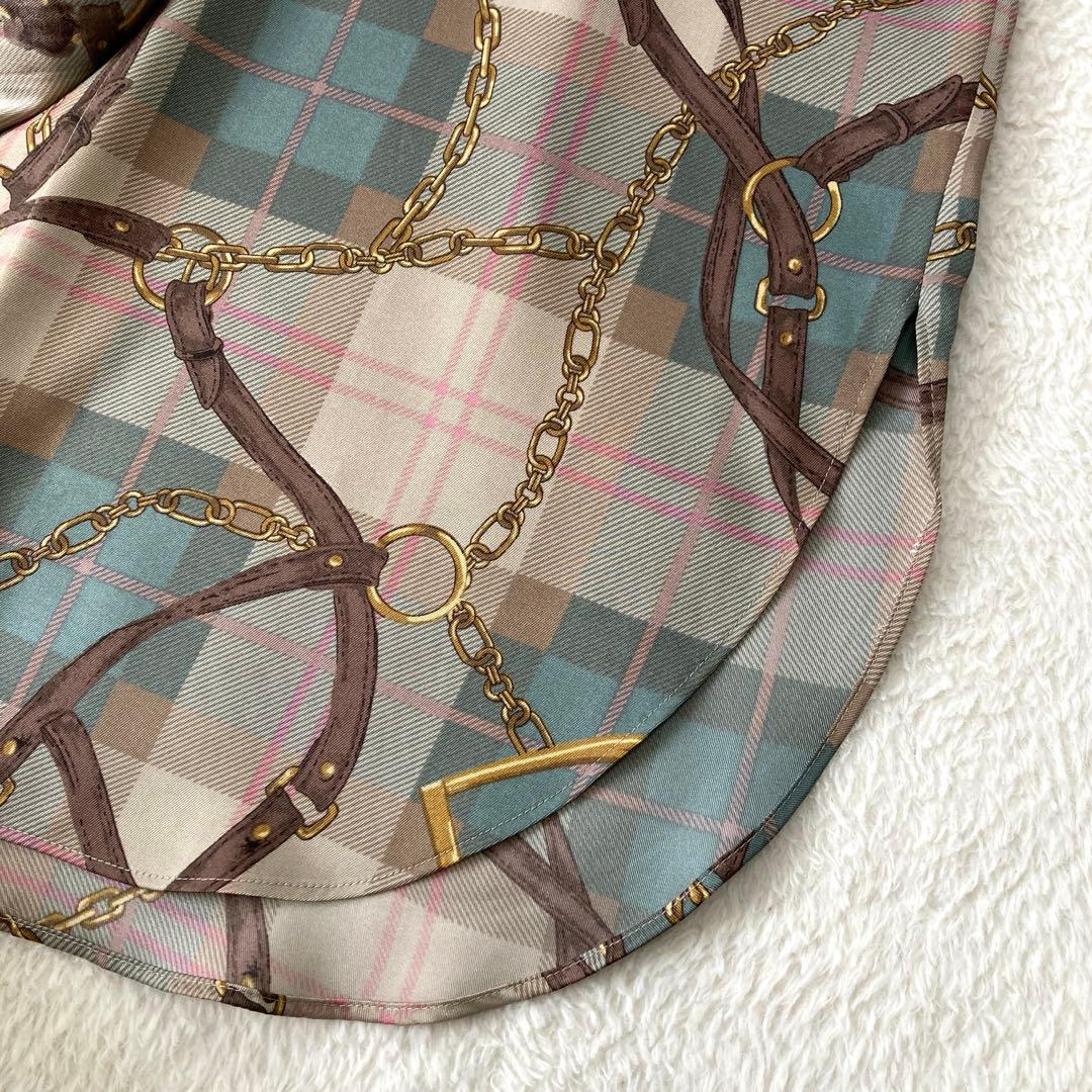【新品タグ付】LAUREN RALPH LAUREN チェーン柄シャツワンピース