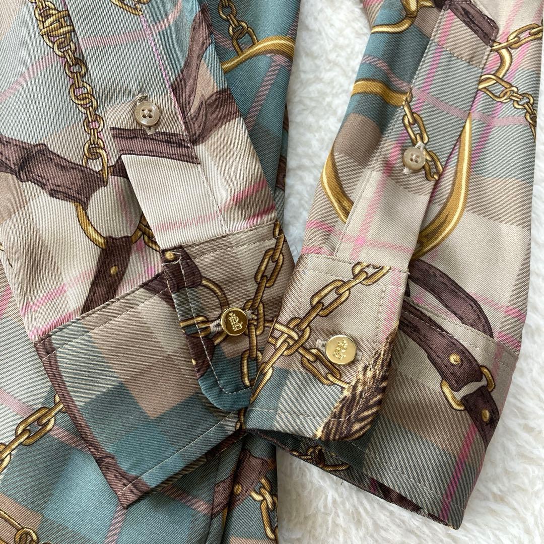 【新品タグ付】LAUREN RALPH LAUREN チェーン柄シャツワンピース